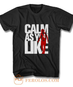 Liverpool FC Custom Calm As You Like White Red T Shirt