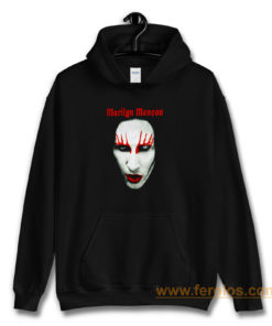 MARILYN MANSON Big Face Red Lips Gothic Hoodie