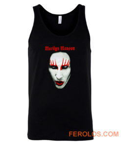 MARILYN MANSON Big Face Red Lips Gothic Tank Top