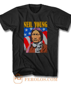 Neil Young Old Concert Tour Logo Music Legend T Shirt