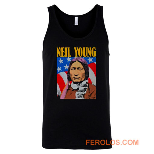 Neil Young Old Concert Tour Logo Music Legend Tank Top