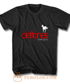 New Deftones White Pony Metal Band Legend Logo Mens Black T Shirt