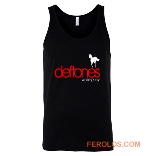 New Deftones White Pony Metal Band Legend Logo Mens Black Tank Top