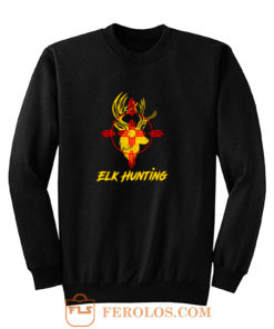 New Mexico State Flag Elk Hunting Sweatshirt