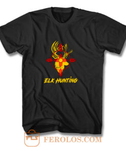 New Mexico State Flag Elk Hunting T Shirt