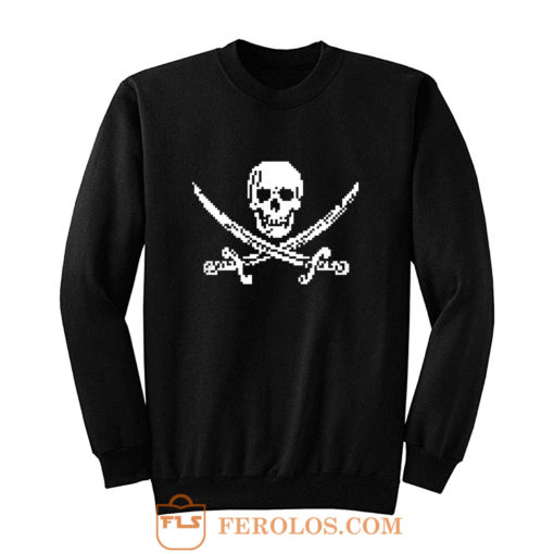 Pixel Skull and Crossbones Sweatshirt