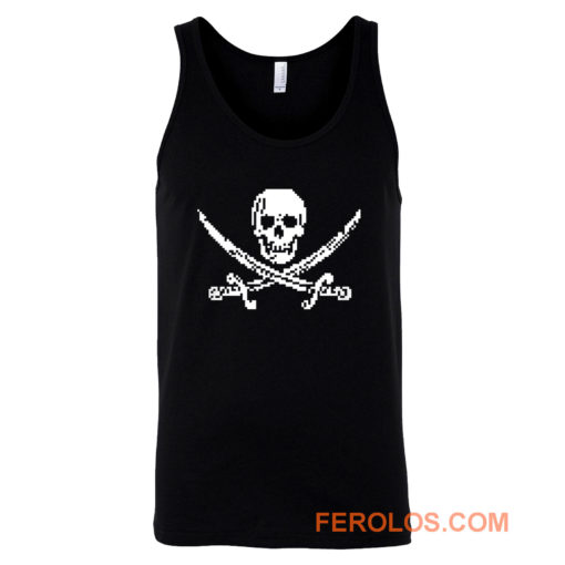 Pixel Skull and Crossbones Tank Top