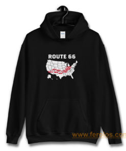 Route 66 Map Hoodie