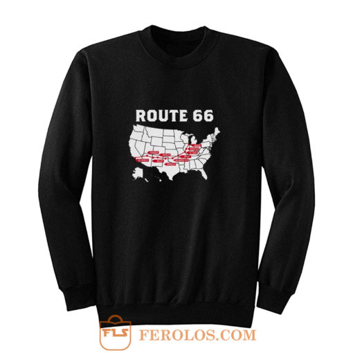 Route 66 Map Sweatshirt