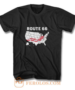 Route 66 Map T Shirt