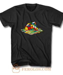 Rubicks Cube Melting Sheldon Coopers T Shirt