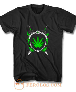 Weed Shield Cannabis Pot Funny Design 2020 gift top T Shirt