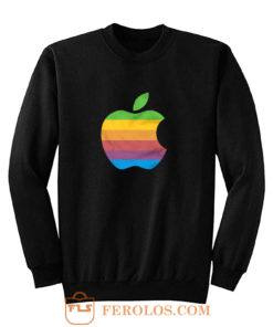 Apple Computer 80s Rainbow Logo Sweatshirt