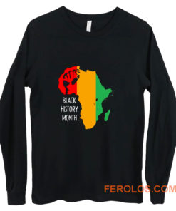 Black History Month Africa Origin Ancestral Power Ladies Long Sleeve