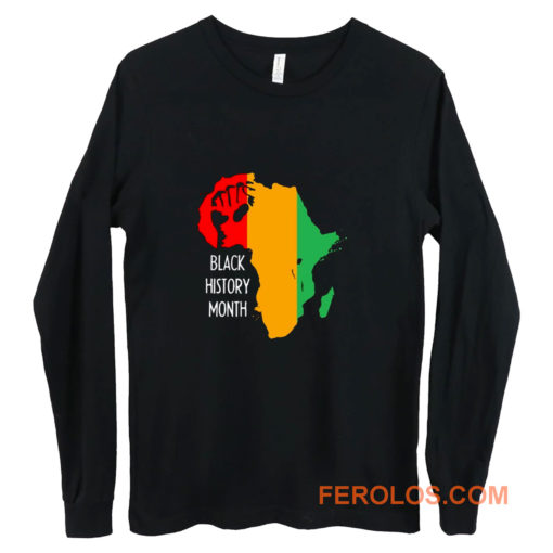 Black History Month Africa Origin Ancestral Power Ladies Long Sleeve