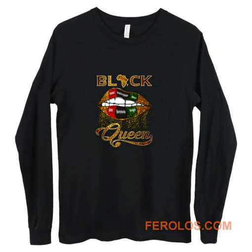 Black Queen Lips Long Sleeve