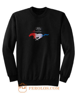 Classic Ford Mustang Usa Vintage Silver Car Logo Cars And Trucks Sweatshirt