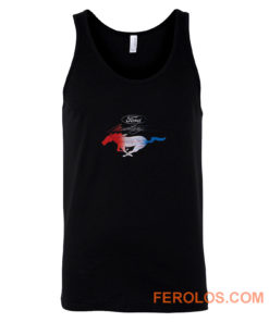 Classic Ford Mustang Usa Vintage Silver Car Logo Cars And Trucks Tank Top