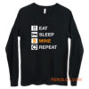 Cryptocurrency Blockchain Hodl BTC Bitcoin Miner Eat Sleep Mine Repeat Long Sleeve