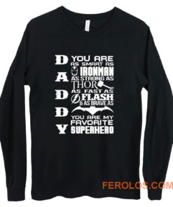 Daddy Superhero Marvel Thor Ironman Long Sleeve