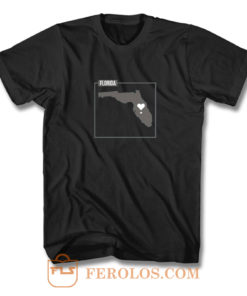 Florida State Map Art T Shirt