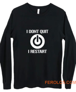 Gaming Hoody Boys Girls Kids Childs I Dont Quit I Restart Long Sleeve