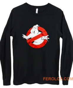 Ghostbusters Distressed Logo vintage maglia Uomo Ufficiale Long Sleeve