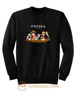 Heroes Anime Manga Goku Luffy Naruto Deku Tanjirou Sweatshirt