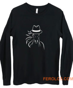 Horse With Fedora Hat Long Sleeve