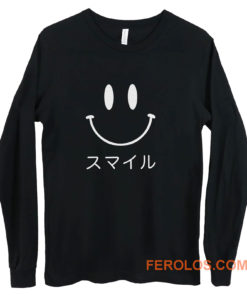 Japanese Smiley Smiley Face Minimal Long Sleeve