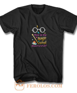 Knitter This Is My Magic Wand Knitterstuff Funny T Shirt