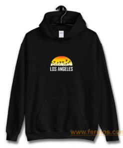 Los Angeles California Sunset And Palm Trees Beach Vacation Hoodie