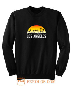 Los Angeles California Sunset And Palm Trees Beach Vacation Sweatshirt