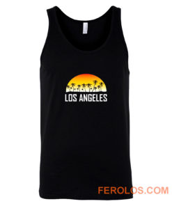 Los Angeles California Sunset And Palm Trees Beach Vacation Tank Top