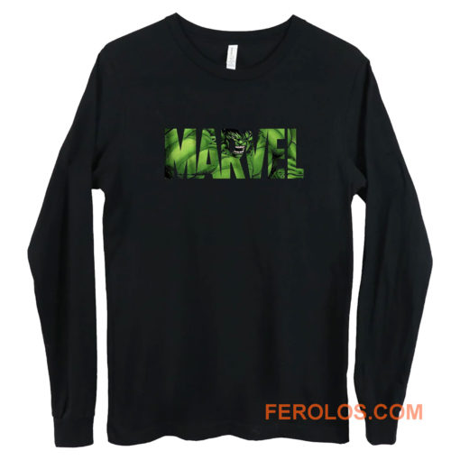 Marvel Logo Hulk Avengers Super Hero Angry Green Long Sleeve