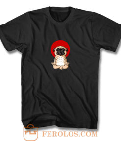 Meditation Pug Blood Moon Yoga Puppy Pet Dog T Shirt