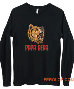 Papa Bear Honey BearGift For Dad Daddy Long Sleeve