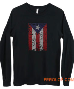 Puerto Rico Rican Beisbol Futbol Flag Long Sleeve