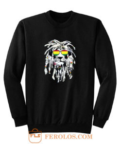 Rasta Lion Reggae Smoke Blunt Marijuana Weed Sweatshirt