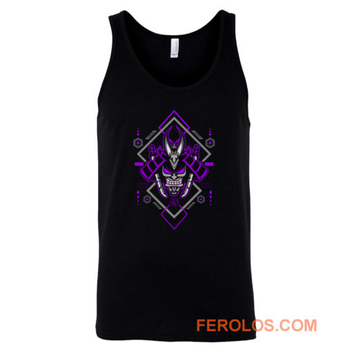 Samurai with Geometric Elements Tank Top