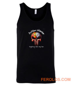 Skull Autism Warrior Fighting For My Son Tank Top
