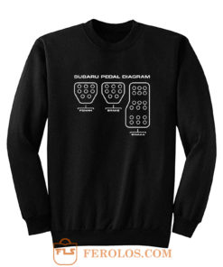 Subaru Pedal Diagram Car Racing Sweatshirt