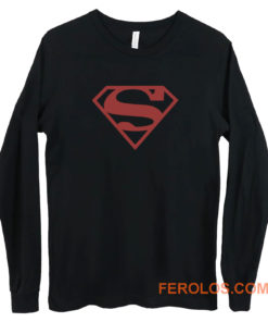 Superboy Superman Costume Red On Black Shield Dc Comics Long Sleeve