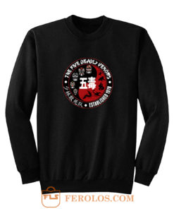 The 5 Five Deadly Venoms Shaolin Squad Retro Cult Kungfu Movie Sweatshirt