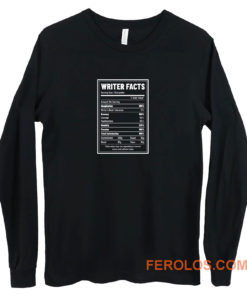 Writer Nutrition Facts Long Sleeve