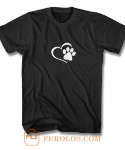 heart and Paw Dog T Shirt