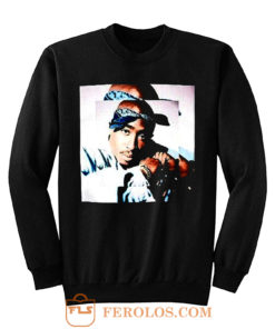 2pac Blues Tupac Portrait Sweatshirt