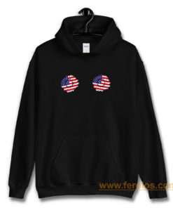 4th of July Sunflower Boobs USA flag Hoodie