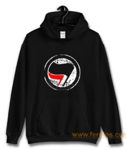 Antifa Red and Black Flag Antifascist Action Hoodie