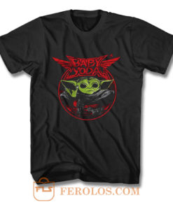 Baby Yoda Metal Heavy Metal Band T Shirt